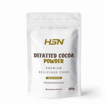 Cacao Desgrasado En Polvo De Hsn | 100% Puro, Menos Calorías | Defatted Cocoa Powder | Bajo En Azúcar, Bajo En Grasa, Ideal Para Repostería | Vegano, Sin Gluten, Sin Lactosa, 500g