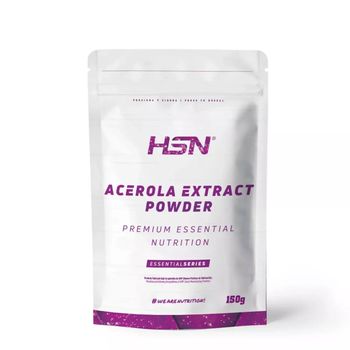 Acerola En Polvo De Hsn | Sabor Natural 150 G = 50 Tomas Por Envase 570 Mg Extracto Fruto Acerola + 750 Mg Vitamina C Por Dosis Diaria | 4x Veces Más Concentrado | No-gmo, Vegano, Sin Gluten