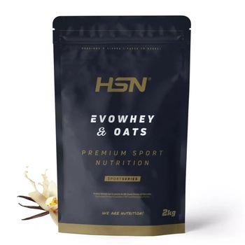 Evowhey & Oats De Hsn | Sabor Vainilla 2 Kg = 40 Tomas | Proteína Whey Con Harina De Avena | Ideal Para Desayunos O Meriendas | Bajo En Azúcar | No-gmo, Vegetariano, Sin Soja