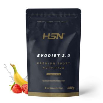 Batido De Proteínas Evodiet 2.0 De Hsn | Sabor Fresa Banana 500 Gr = 17 Tomas Por Envase | Whey Con Té Verde Y L-carnitina | No-gmo, Vegetariano, Sin Gluten