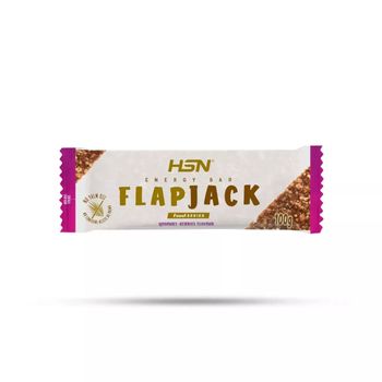 Barrita Energética De Carbohidratos Energy Flapjack Bar De Hsn | Snack Saludable | Con Copos De Avena, Fruta Y Almendras | Alto Contenido En Fibra | Sin Aceite De Palma, Apta Para Vegetarianos | Sabor Yogur-bayas 100g