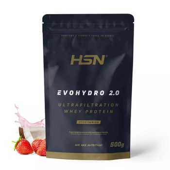 Proteína Sin Lactosa De Hsn Evohydro 2.0 | Sabor Fresa Coco 500 G = 17 Tomas Por Envase | Aislado De Proteína Hidrolizada De Suero Lácteo | Hydro Whey | No-gmo, Vegetariana, Sin Gluten