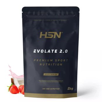 Aislado De Proteína De Suero De Hsn Evolate 2.0 | Sabor Fresa Coco 2 Kg = 67 Tomas Por Envase | Whey Protein Isolate Cfm + Enzimas Digestivas | No-gmo, Vegetariano, Sin Gluten Ni Soja