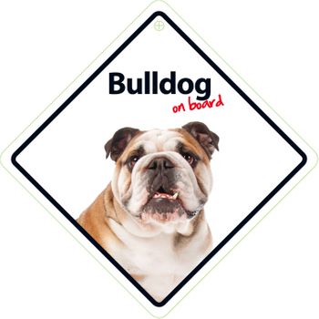 Magnet & Steel Señal Con Ventosa 'bulldog On Board'