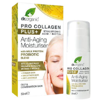 Dr. Organic Crema Antiedad Pro Collagen Plus Y Probióticos 50 Ml