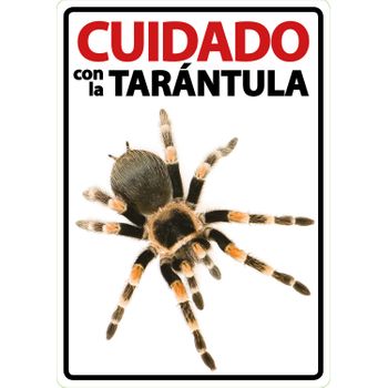 Magnet & Steel Señal A5 'cuidado Con La Tarántula'