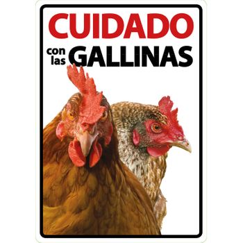 Magnet & Steel Señal A5 'cuidado Con Las Gallinas'