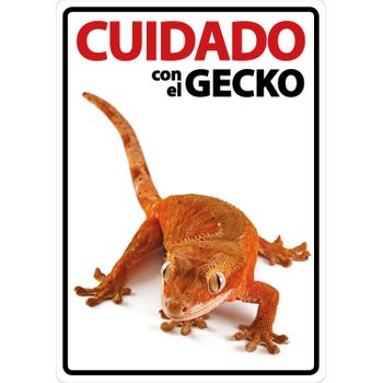 Magnet & Steel Señal A5 'cuidado Con El Gecko'