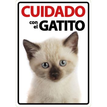 Magnet & Steel Señal A5 'cuidado Con El Gatito'