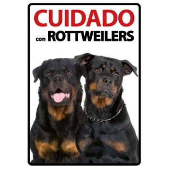 Magnet & Steel Señal A5 'cuidado Con Rottweilers'