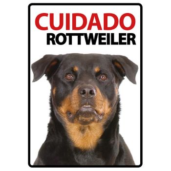 Magnet & Steel Señal A5 'cuidado Rottweiler'