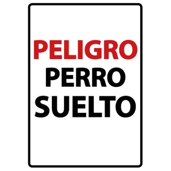 Magnet & Steel Señal A5 'peligro Perro Suelto'