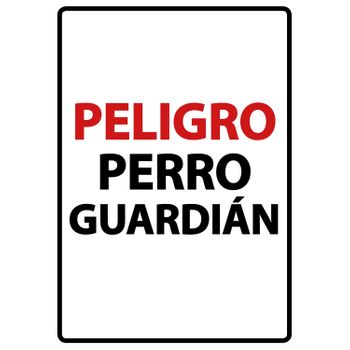 Magnet & Steel Señal A5 'peligro Perro Guardián'