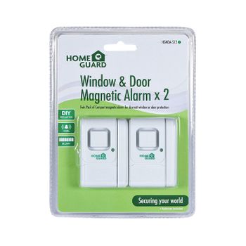 Alarma Para Puertas Y Ventanas, Blanco, Set De 2 Piezas. Homeguard Hgwda512