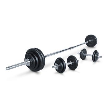 Mancuernas Pesas De Disco 30kg Total 15kg+15kg Fitness Musculación Gimnasio  Pesos Metal con Ofertas en Carrefour