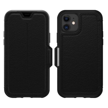 Funda Iphone 11 Tarjetero De Piel De Vaca Strada Via Otterbox - Negro