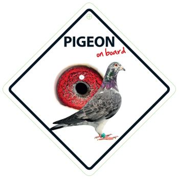 Magnet & Steel Señal Con Ventosa 'pigeon On Board'