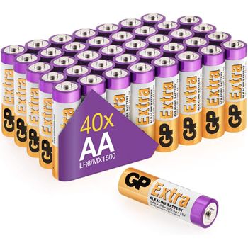 Gp Xtra Pack 40 Pilas Alcalinas Alcalinas Aa, Lr6, 1.5v Duración Larga Anti-fugas