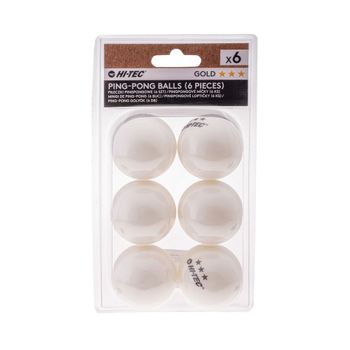 Pelotas De Tenis De Mesa Bali - Pack De 6 - Hi-tec