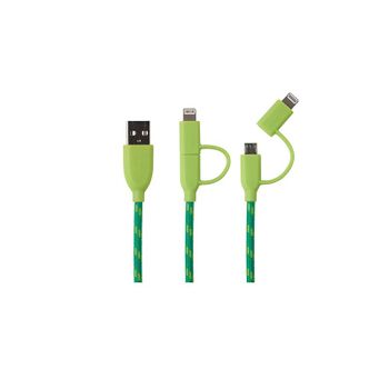 Cable Boompods Duo Verde 1m Microusb/apple