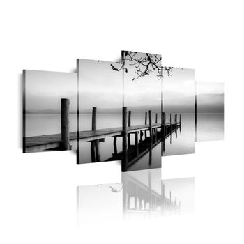 Dekoarte - Cuadros Modernos Impresión Digitalizada | Zen Blanco Negro  | 200x100cm