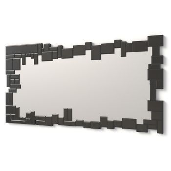 Espejos Decorativos Modernos De Pared Irregular Negro | 140x70cm - Dekoarte