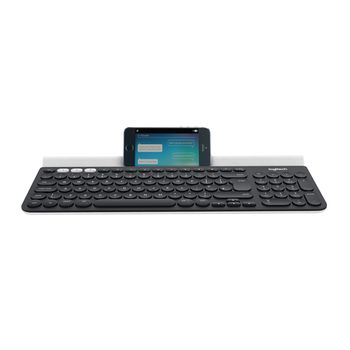 Logitech K780 Multi-device Wireless Keyboard Teclado Rf Wireless + Bluetooth Qwertz Alemán Gris, Blanco