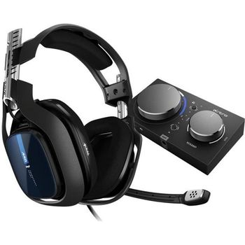 Auriculares Gamer A40 Tr + Mixamp Pro - Negro Y Azul Gaming