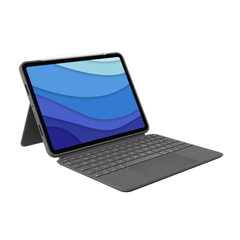 Teclado Logitech Combo Touch Inalámbrico Ipad Pro 11 Qwerty Ch Gris