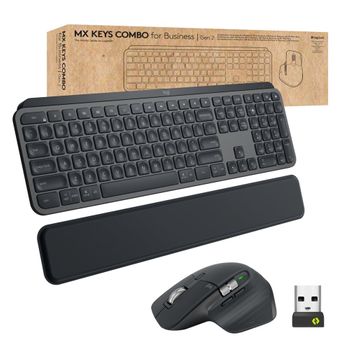 Logitech Mx Keys Combo For Business Gen 2 Teclado Ratón Incluido Rf Wireless + Bluetooth Qwerty Italiano Grafito