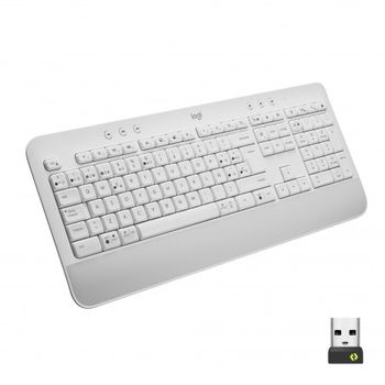 Logitech - Signature K650 Teclado Rf Wireless + Bluetooth Qwerty Español Blanco