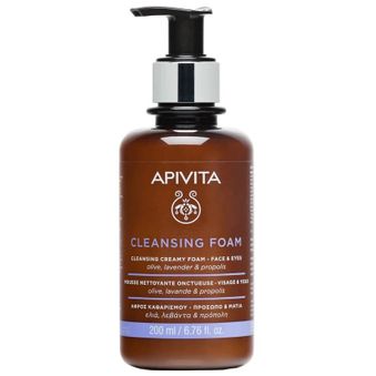 Apivita Face Cleansing Crema Espuma Limpiadora Rostro Y Ojos 200ml