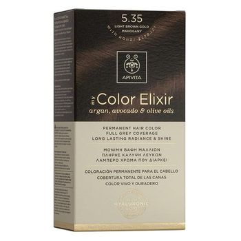 Tinte My Color Elixir N5.35 Castaño Claro Dorado Caoba Apivita