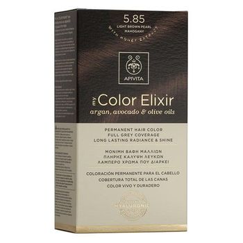 Tinte My Color Elixir N5.85 Castaño Claro Perlado Caoba Apivita