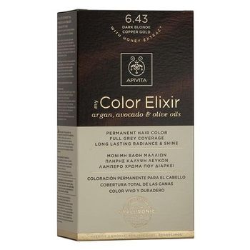 Tinte My Color Elixir N6.43 Rubio Oscuro Cobrizo Dorado Apivita