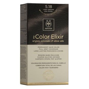 Tinte My Color Elixir N5.18 Castaño Claro Ceniza Perlado Apivita