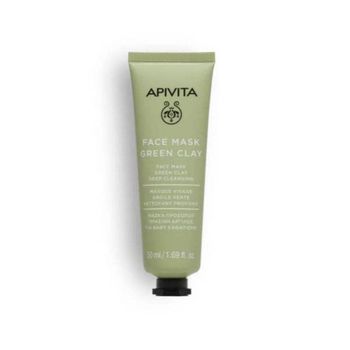 Mascarilla Facial De Limpieza Profunda Con Arcilla Verde, Apivita 50 Ml