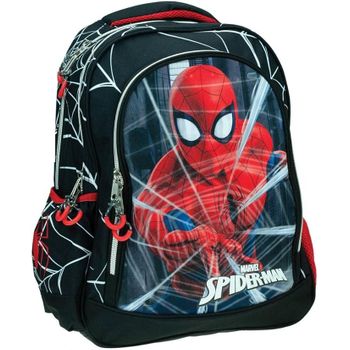 Spiderman Marvel - Mochila (43 Cm, 2 Cpt), Color Negro, Multicolor