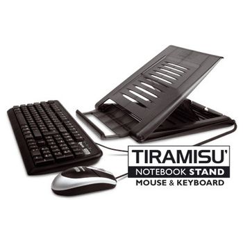 Hamlet Xtms100km Tiramisù Notebook Stand With Keyboard And Mouse Nero