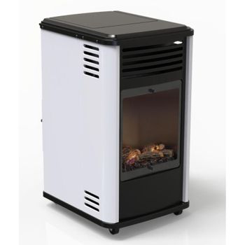 Estufa Portátil A Gas Manhattan Blanco Fireside 3,4 Kw