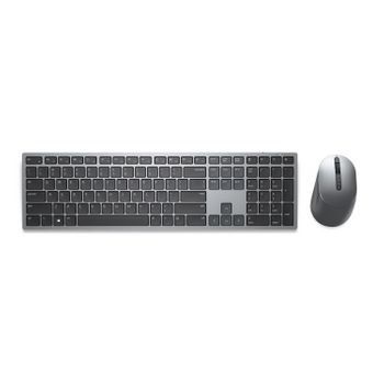 Dell Km7321w Tastiera Mouse Incluso Rf Senza Fili + Bluetooth Qwerty Us International Grigio, Titanio