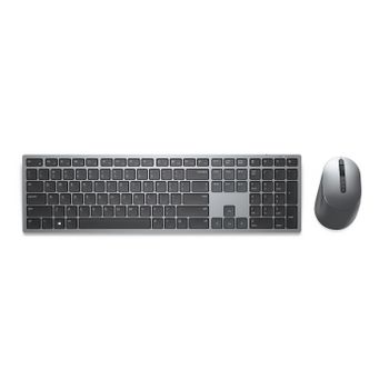 Dell Km7321w Tastiera Mouse Incluso Rf Senza Fili + Bluetooth Qwerty Italiano Grigio, Titanio