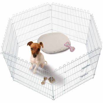 Pawhut Parque Para Perros 8 Vallas 60x76 Cm Corral Plegable Para