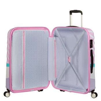 American Tourister Mala De Viagem / Trolley Médio 67cm Wavebreaker Disney Daisy Pink Kiss