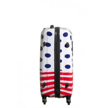 American Tourister Mala De Viagem / Trolley Médio 65cm Disney Legends Minnie Blue Dots