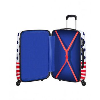 American Tourister Mala De Viagem / Trolley Médio 65cm Disney Legends Mickey Blue Dots