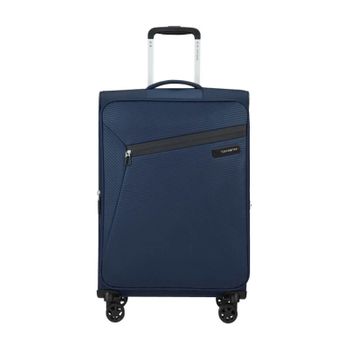 Samsonite Mala De Viagem / Trolley Médio 66cm 4r Exp Litebeam Azul Escuro