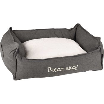 Cama Para Perros Con Cremallera Dream Away Gris 90x70 Cm Flamingo