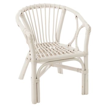 Silla Infantil De Ratán Blanco Filon L 42 Cm