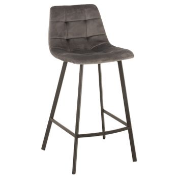 Silla De Bar De Metal Gris Benji L 47 Cm